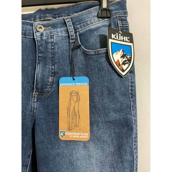KUHL New Women 9" Kontour™ Flex Denim Skinny Jeans in Vintage Blue size 8 - Picture 4 of 16